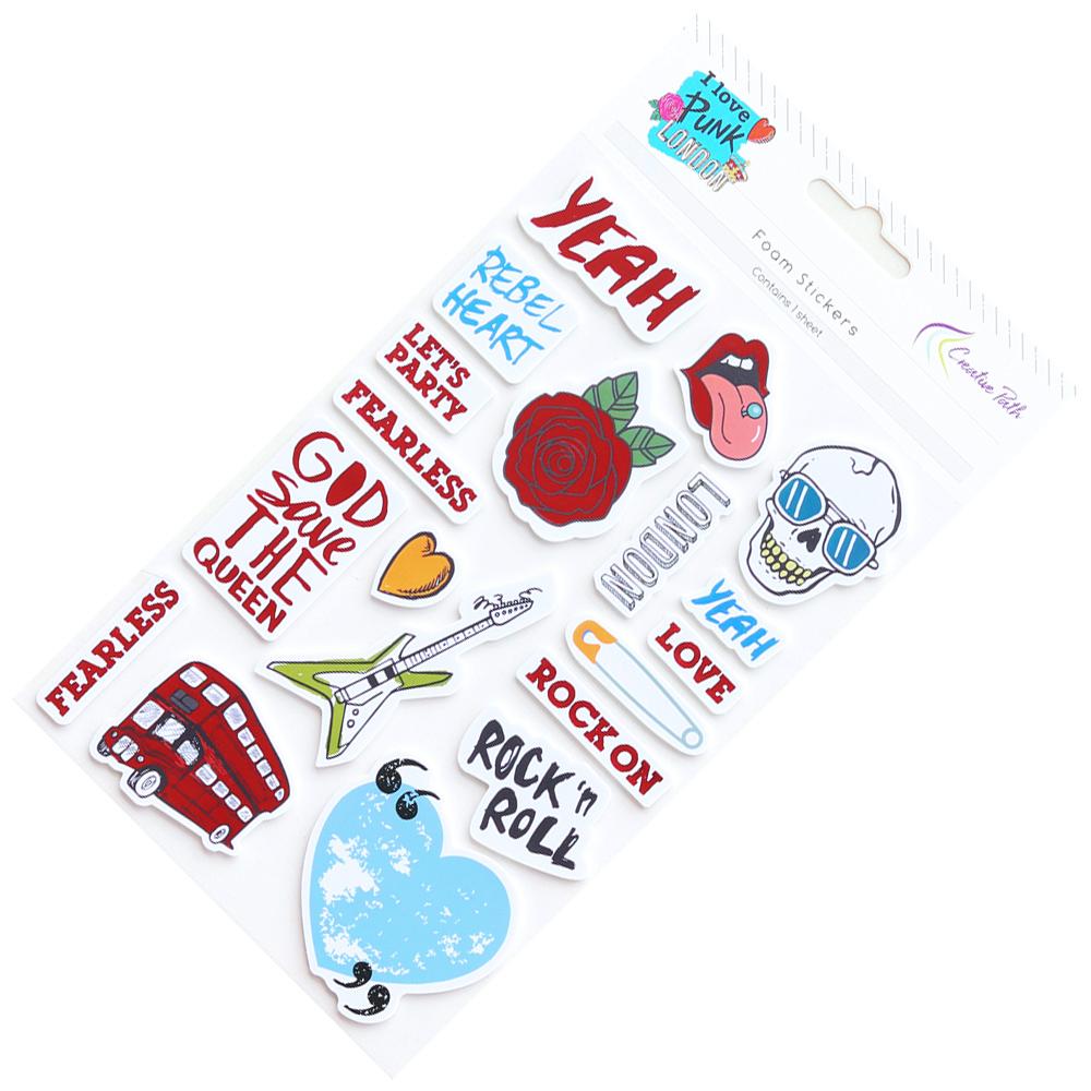 Punk London Foam Stickers