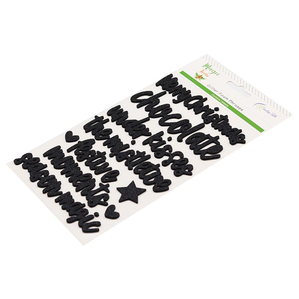 Magic Time Glitter Foam Phrases