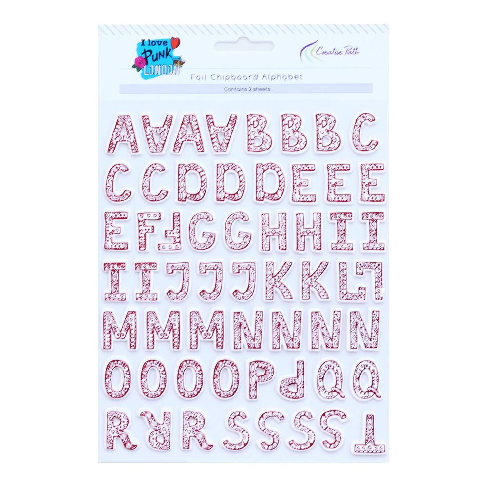 Punk London Chipboard Foil Alphabet Pack