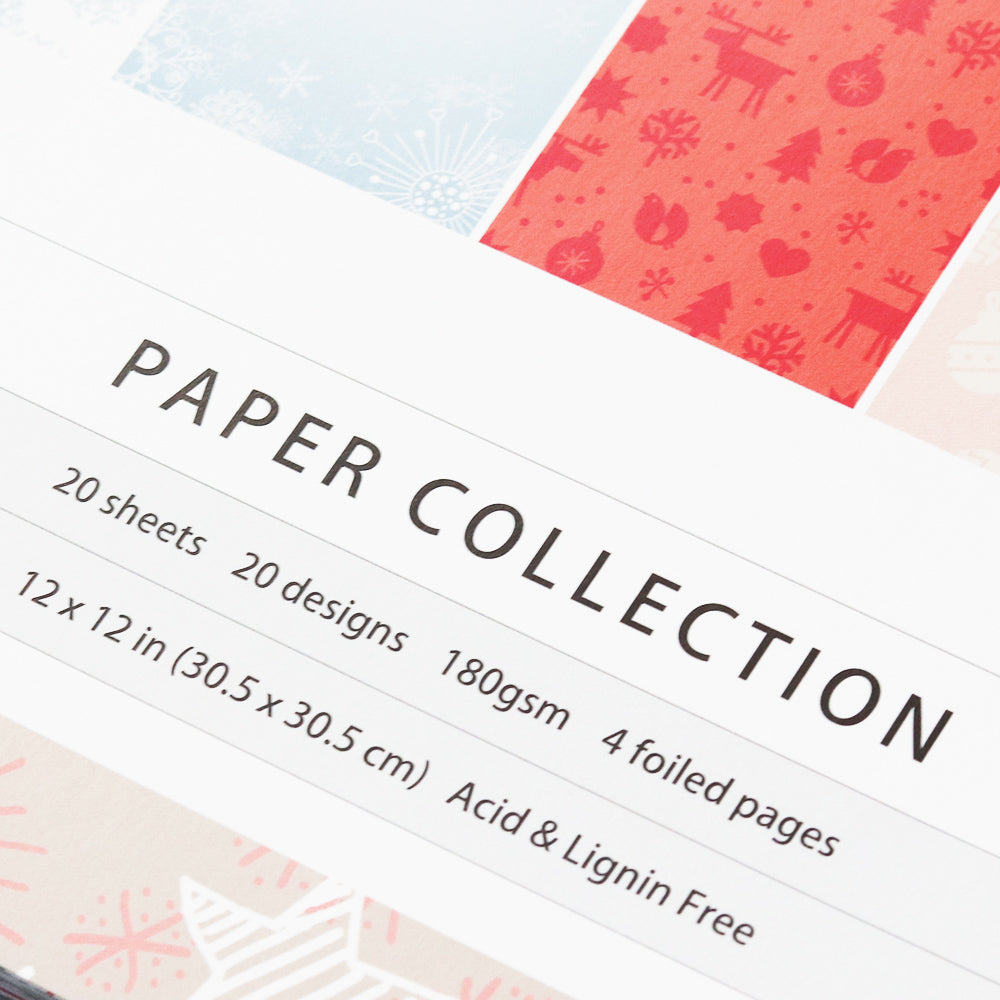 Noel Christmas Paper Pack – 20 Sheets, 12x12, Acid-Free