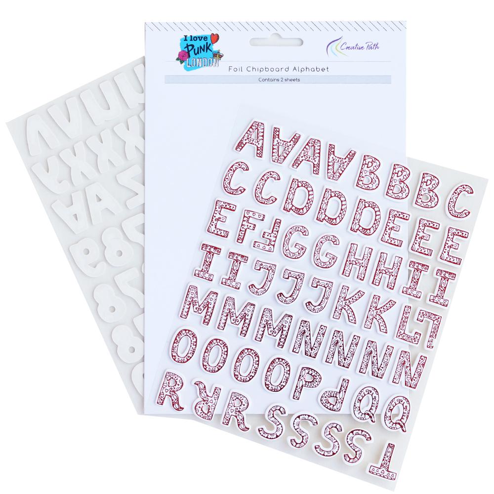 Punk London Chipboard Foil Alphabet Pack